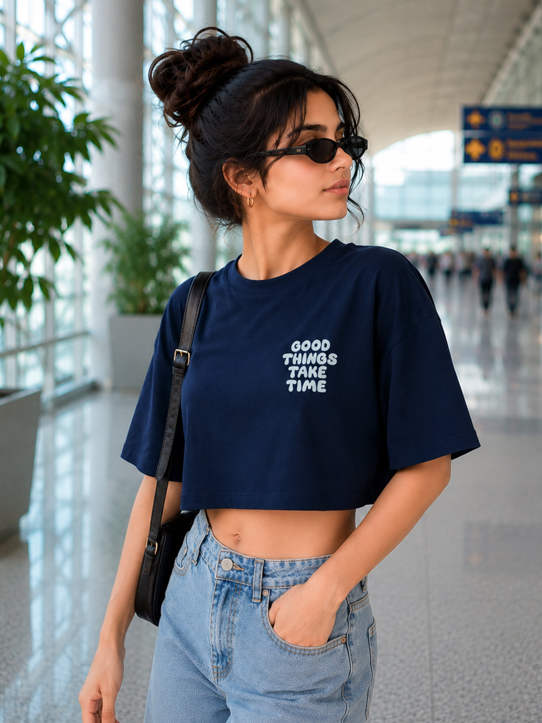 Women's Oversized Crop T-Shirt | Premium Cotton Manufacturer India