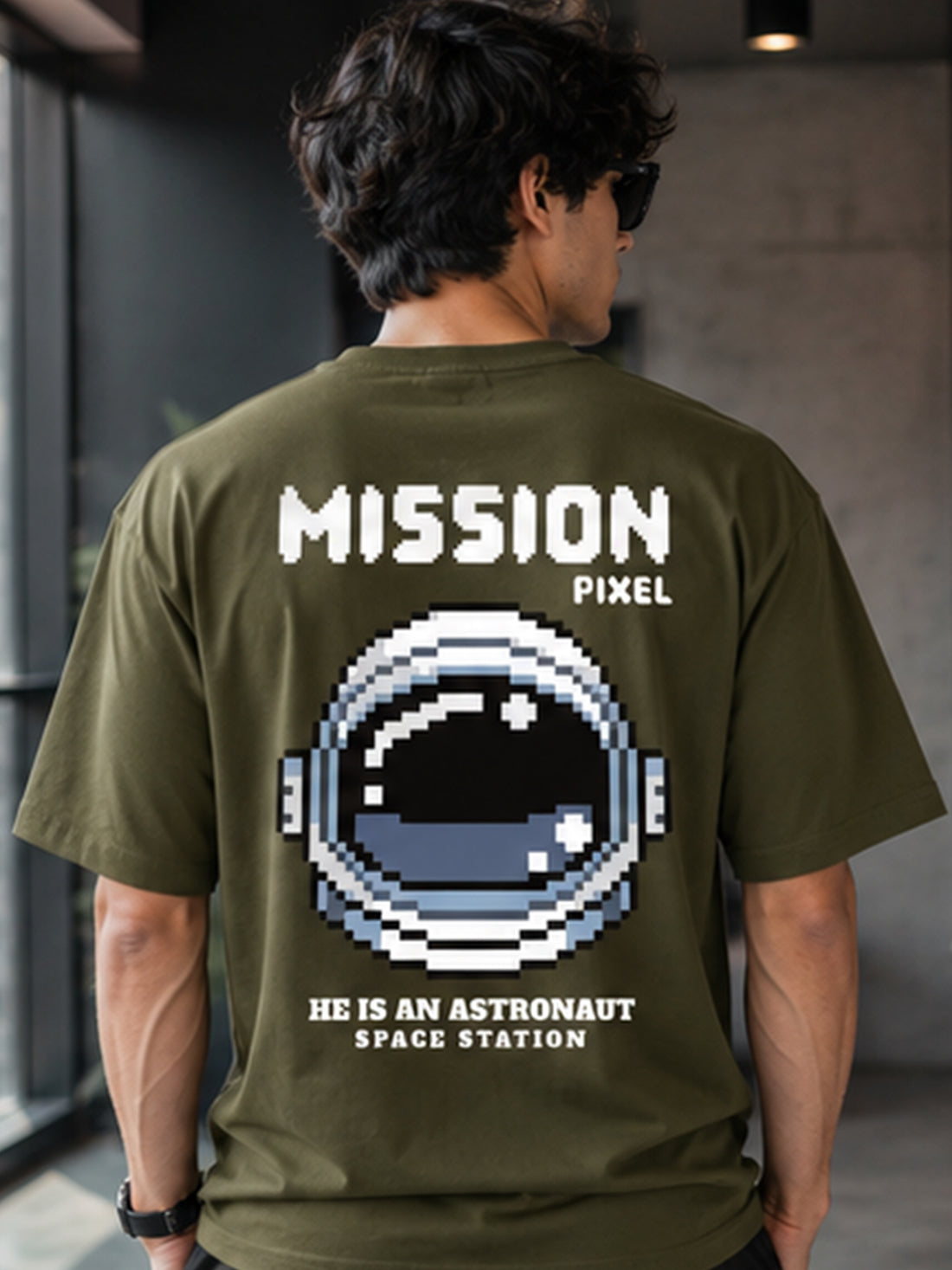 DPASSION California Palm Oversized Graphic T-Shirt for Men | 200 GSM Pure Cotton | Summer Streetwear Back Print Tee