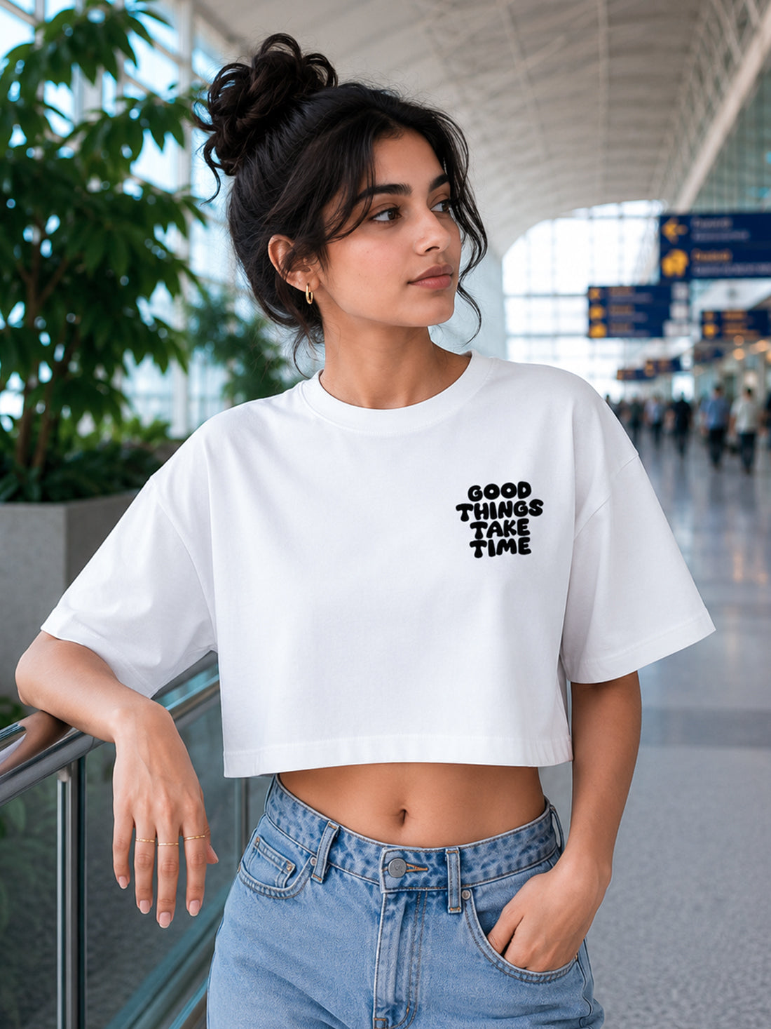 Women's Oversized Crop T-Shirt | Premium Cotton Manufacturer India