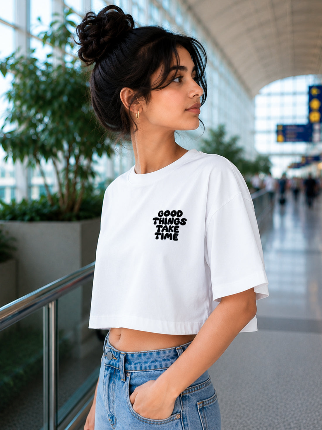 Women's Oversized Crop T-Shirt | Premium Cotton Manufacturer India