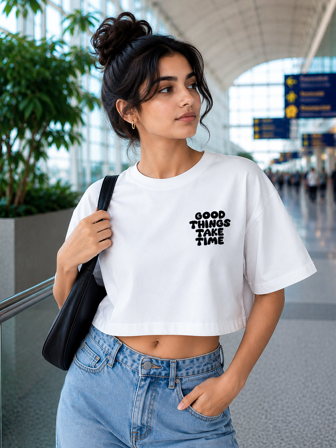 Women's Oversized Crop T-Shirt | Premium Cotton Manufacturer India