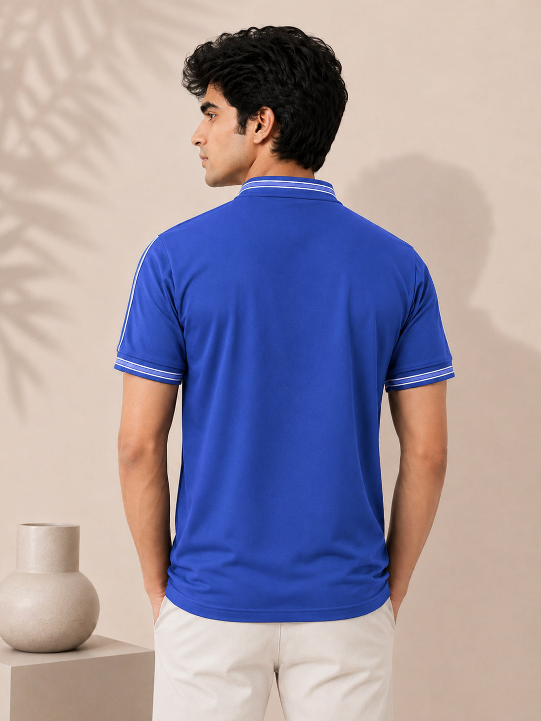 Men’s Premium Half-Zip Polo T-Shirt | Contrast Tape & Rib Collar | Wholesale Manufacturer & Supplier