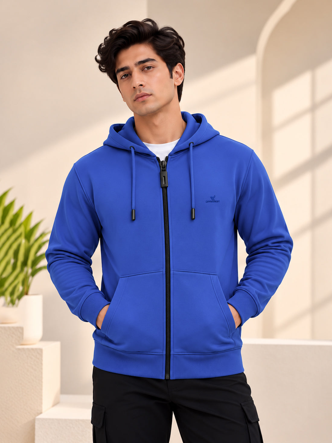 Dpassion Men’s Premium 340 GSM Hooded Sports Jacket – Wholesale Manufacturer & Exporter