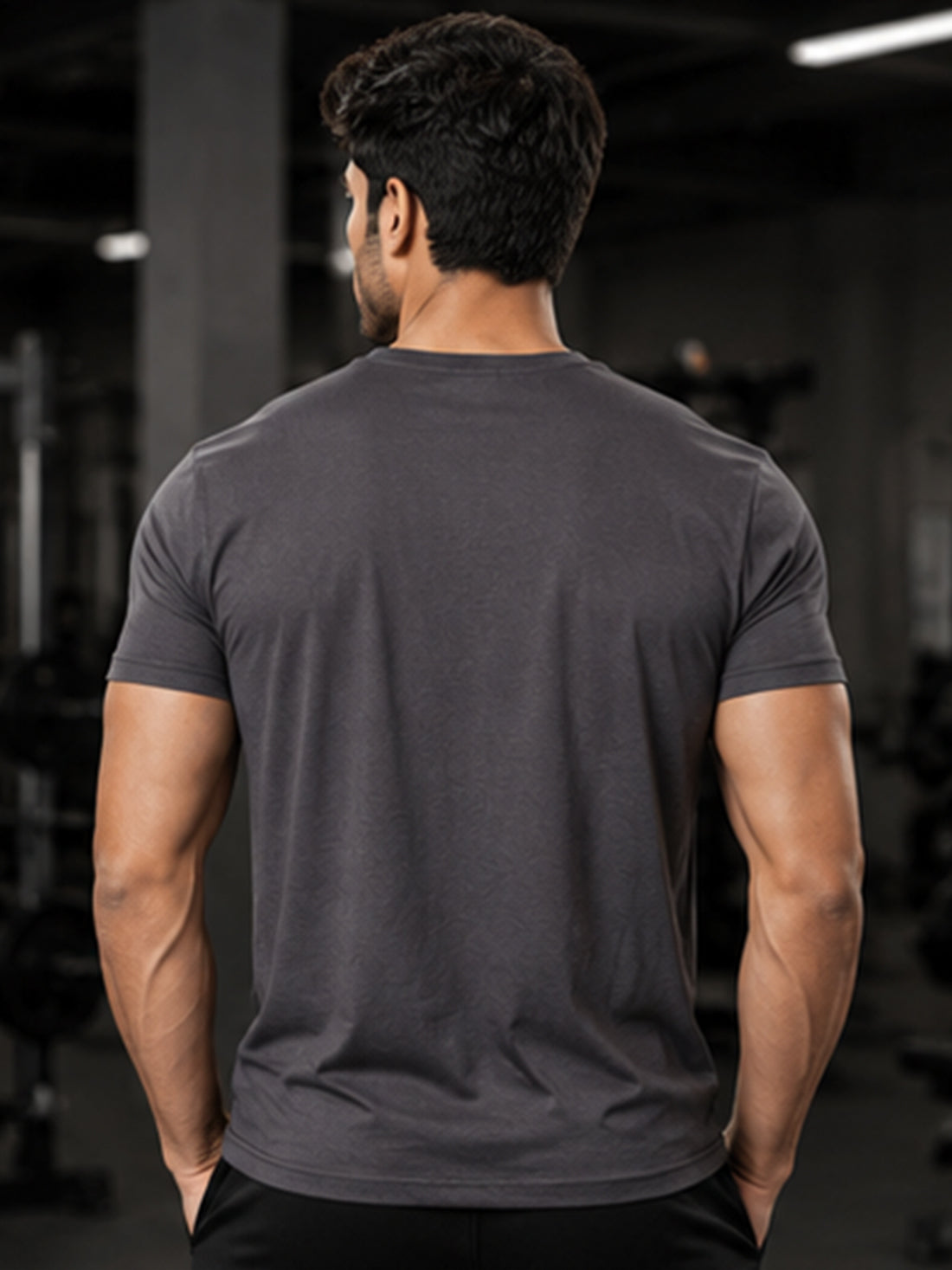 DPASSION Stay Strong Men's Black Graphic T-Shirt | Gym Wear | Regular Fit