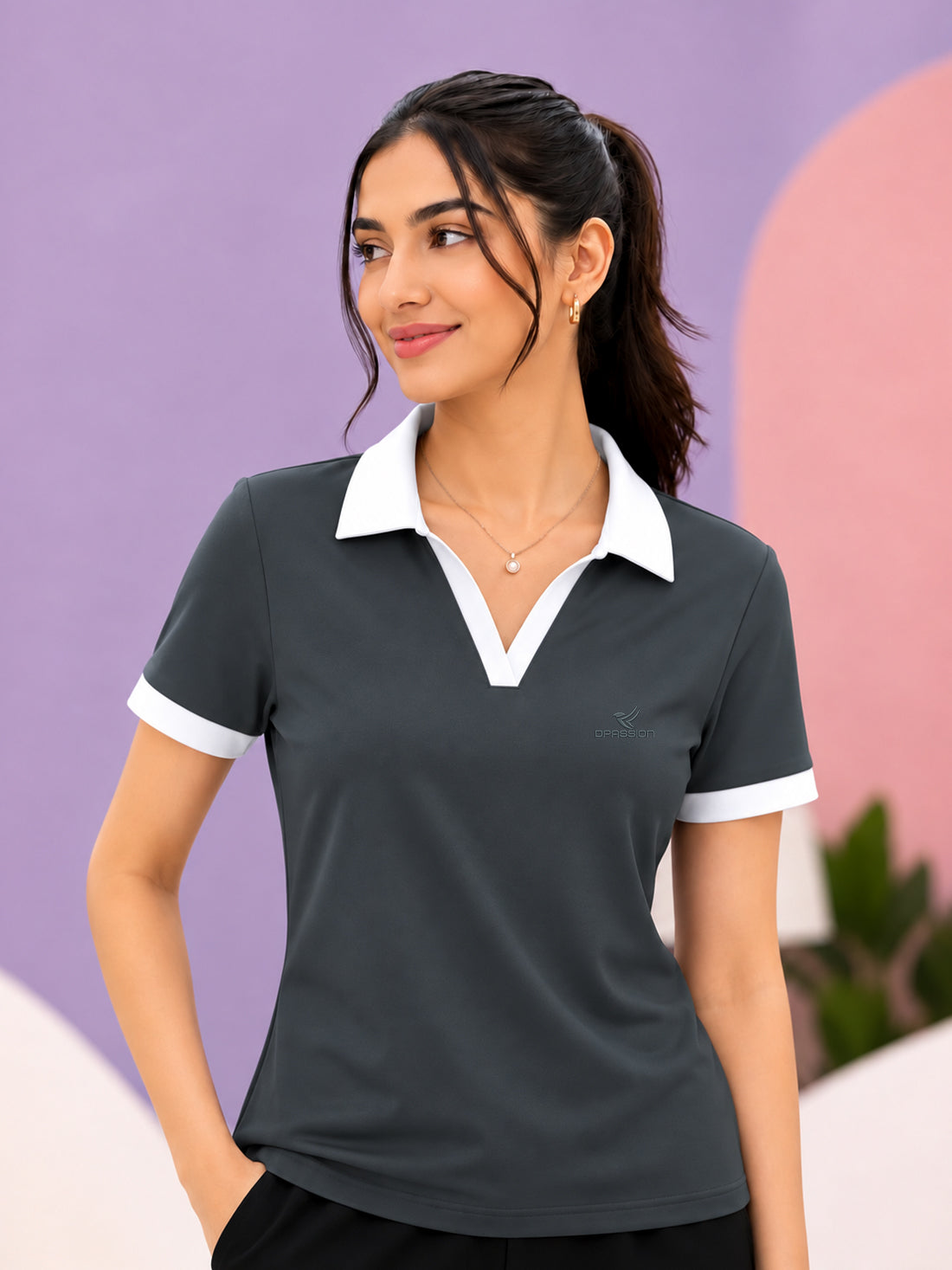 Women’s Premium Polo T-Shirt | Contrast Collar & Cuffs | Wholesale Manufacturer & Supplier