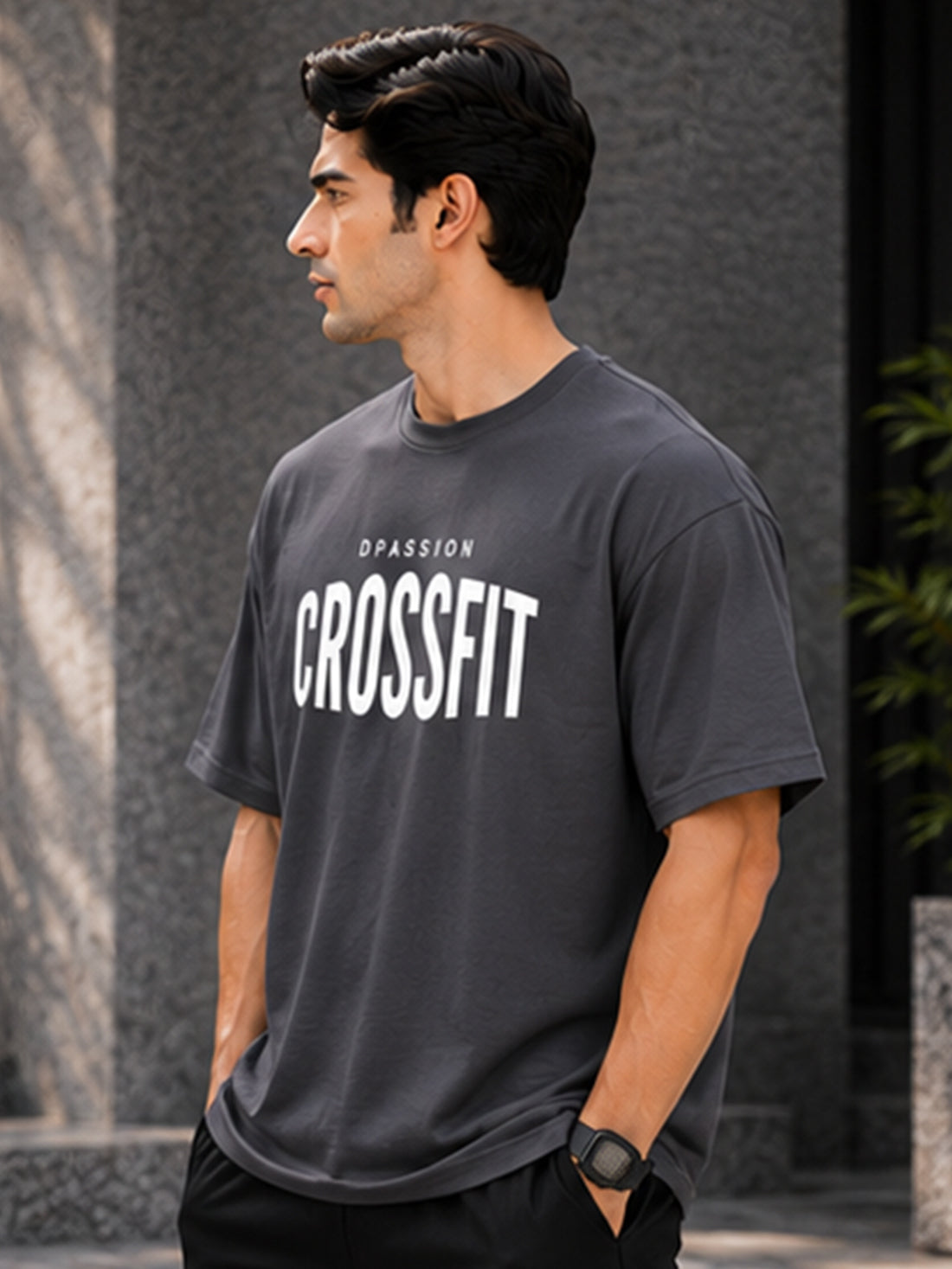 Men's Oversized Drop Shoulder T-Shirt | 100% Cotton Relaxed Fit Round Neck Streetwear Tee