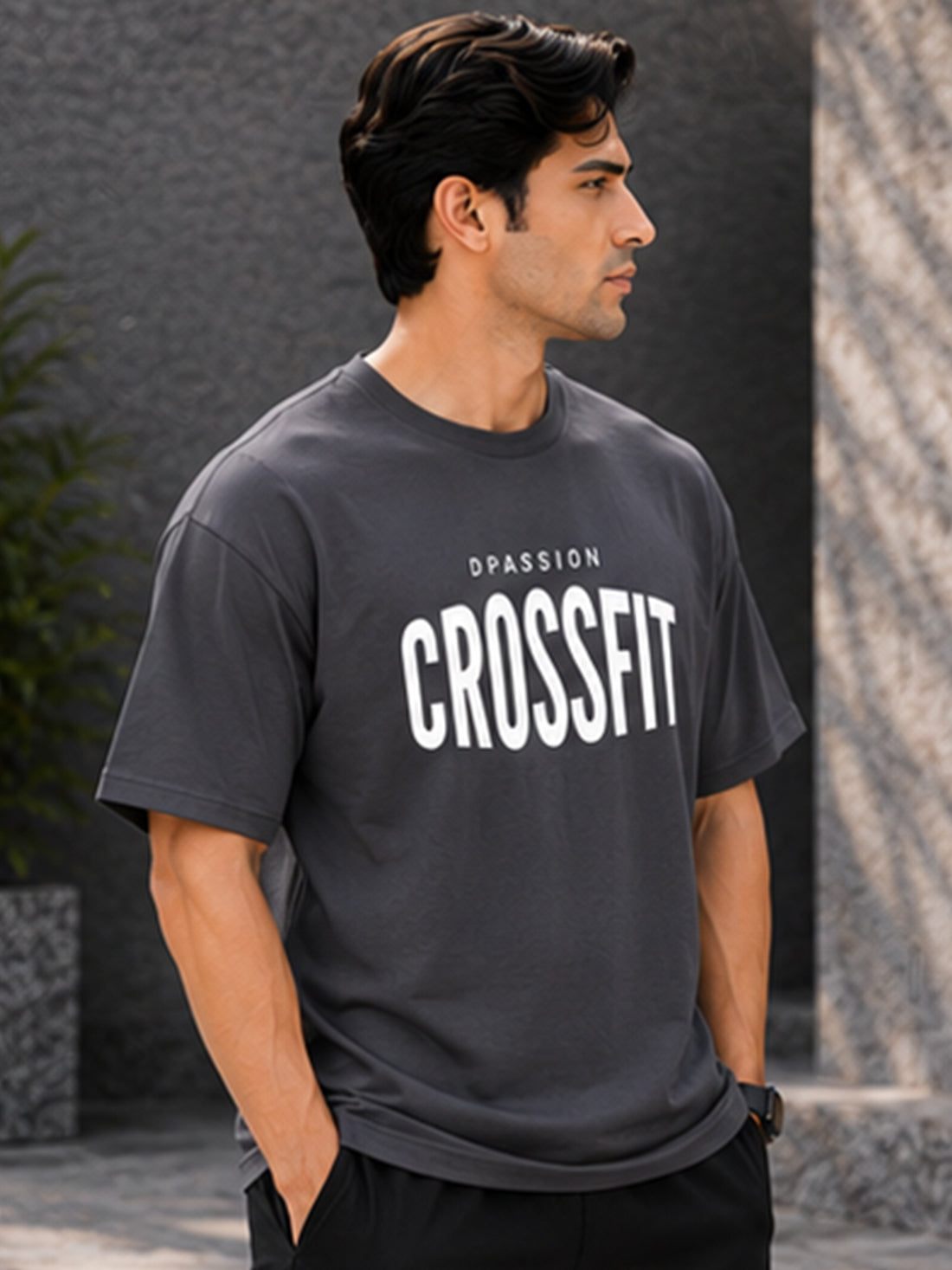 Men's Oversized Drop Shoulder T-Shirt | 100% Cotton Relaxed Fit Round Neck Streetwear Tee