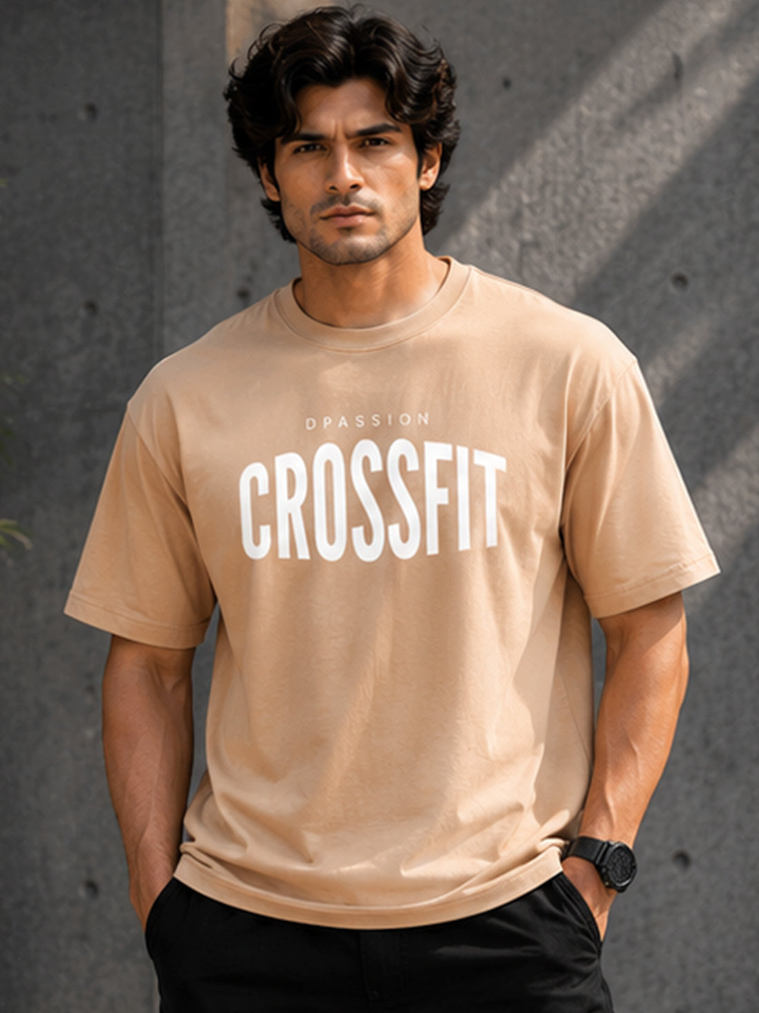 Men's Oversized Drop Shoulder T-Shirt | 100% Cotton Relaxed Fit Round Neck Streetwear Tee