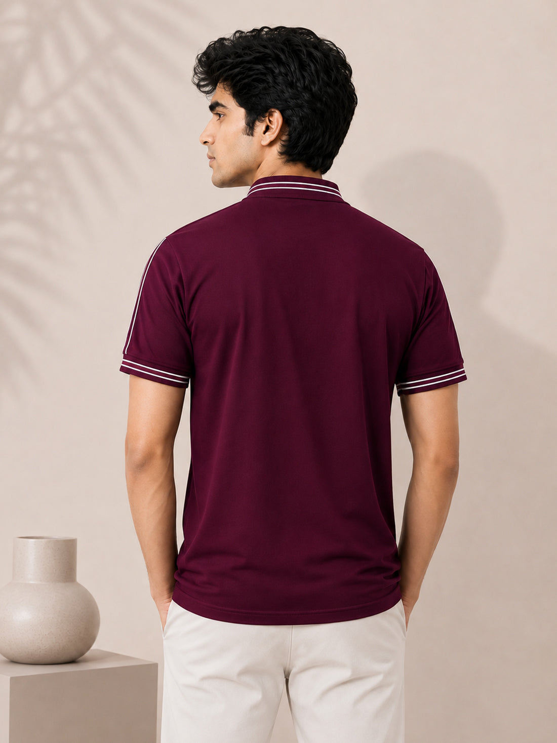 Men’s Premium Half-Zip Polo T-Shirt | Contrast Tape & Rib Collar | Wholesale Manufacturer & Supplier