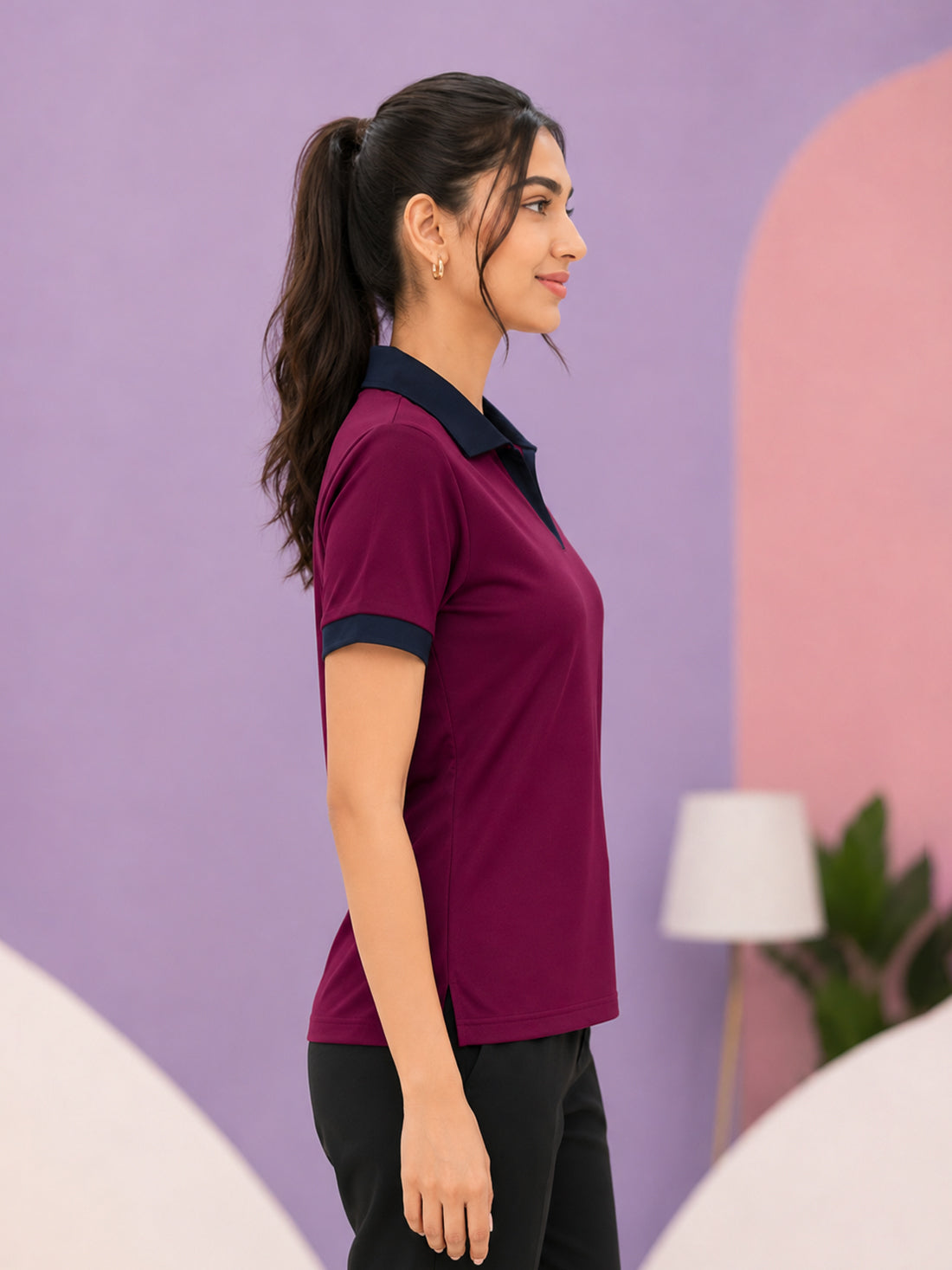 Women’s Premium Polo T-Shirt | Contrast Collar & Cuffs | Wholesale Manufacturer & Supplier