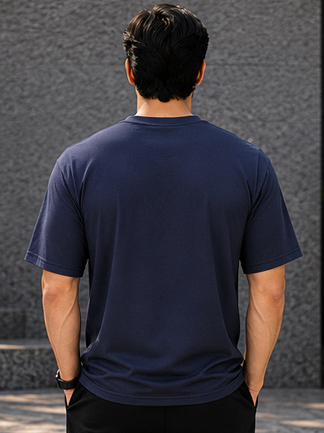 Men's Oversized Drop Shoulder T-Shirt | 100% Cotton Relaxed Fit Round Neck Streetwear Tee