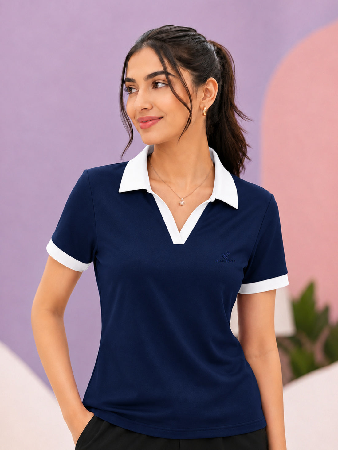 Women’s Premium Polo T-Shirt | Contrast Collar & Cuffs | Wholesale Manufacturer & Supplier