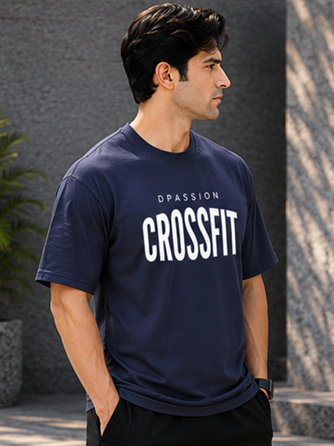 Men's Oversized Drop Shoulder T-Shirt | 100% Cotton Relaxed Fit Round Neck Streetwear Tee