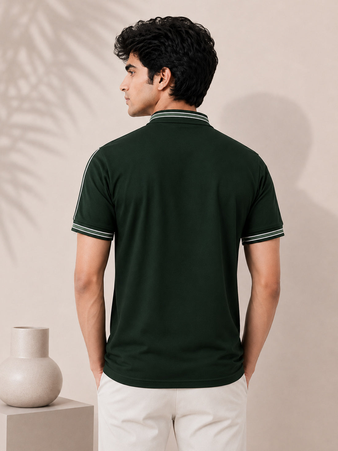 Men’s Premium Half-Zip Polo T-Shirt | Contrast Tape & Rib Collar | Wholesale Manufacturer & Supplier