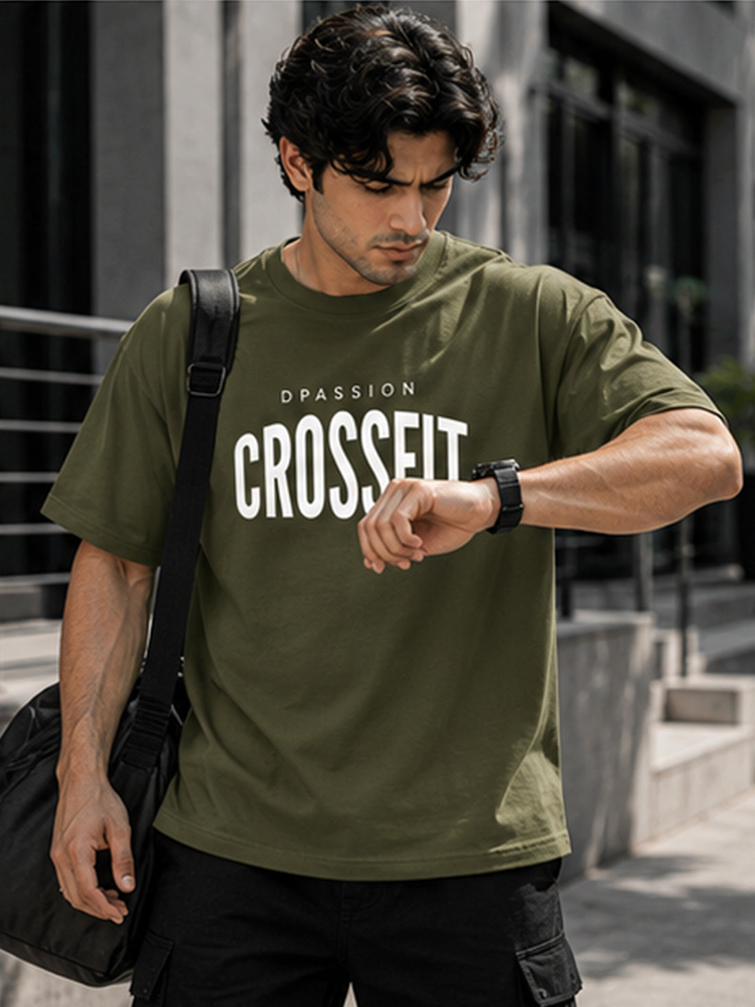 Men's Oversized Drop Shoulder T-Shirt | 100% Cotton Relaxed Fit Round Neck Streetwear Tee