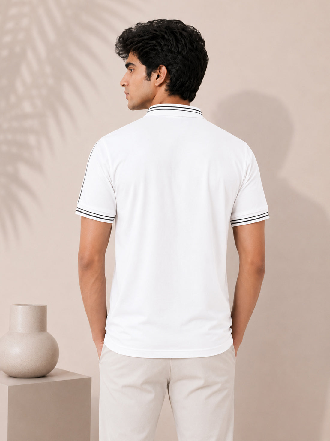 Men’s Premium Half-Zip Polo T-Shirt | Contrast Tape & Rib Collar | Wholesale Manufacturer & Supplier