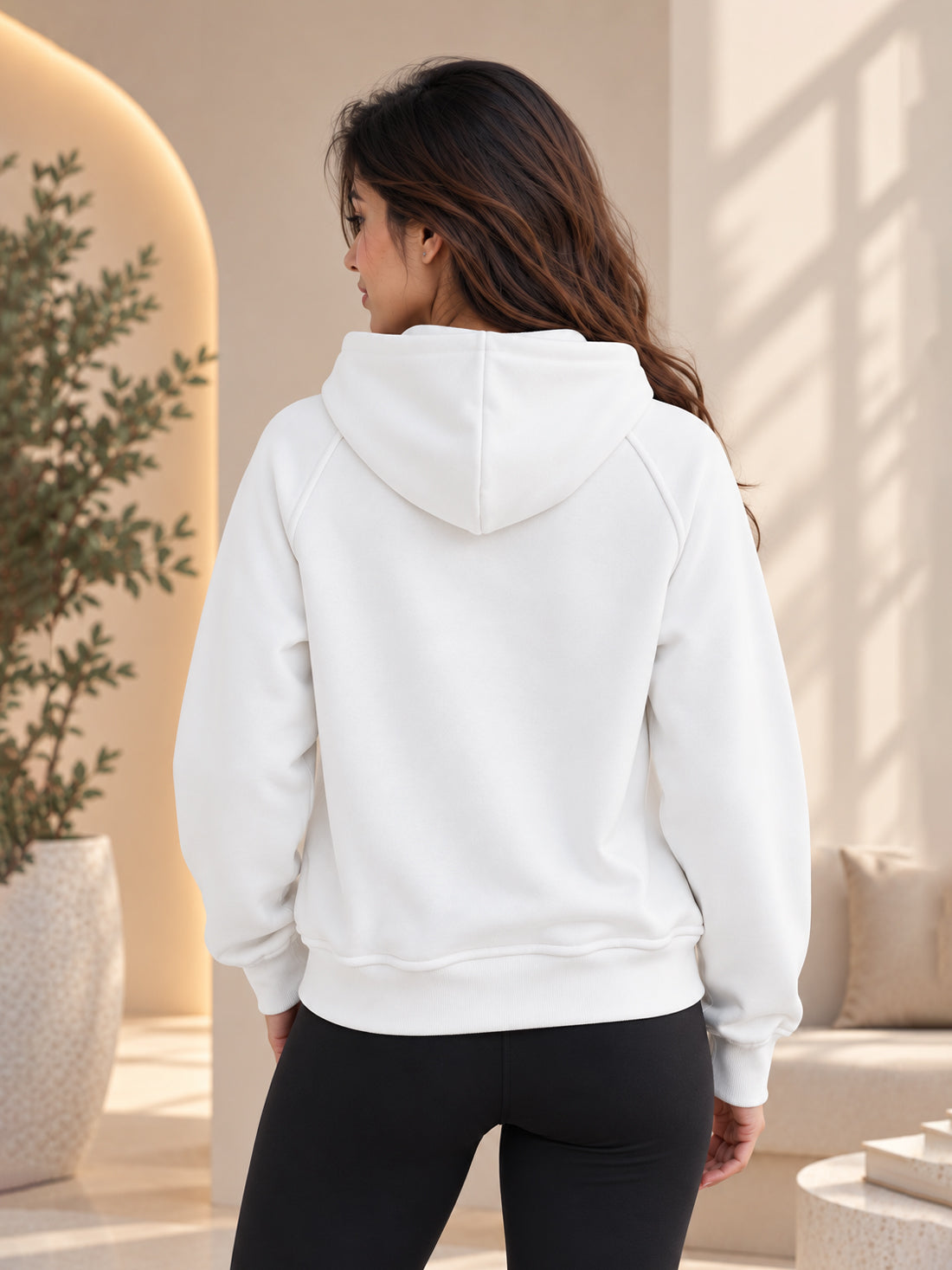 Women’s 320 GSM Cotton Fleece Half-Zip Hooded Sweatshirt – Manufacturer, Wholesaler & Exporter