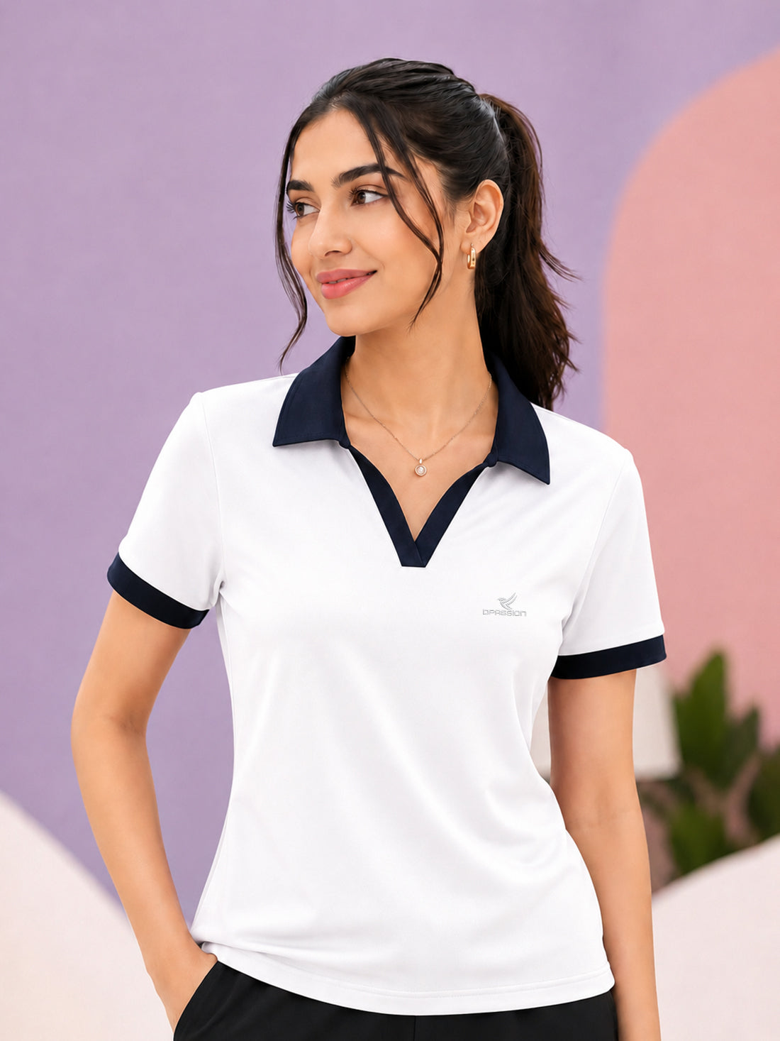 Women’s Premium Polo T-Shirt | Contrast Collar & Cuffs | Wholesale Manufacturer & Supplier