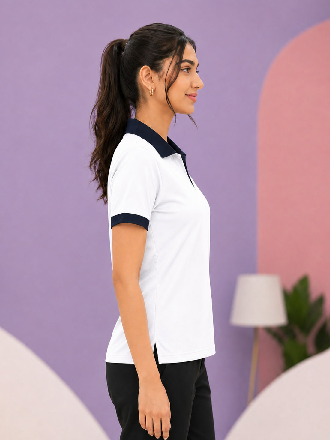 Women’s Premium Polo T-Shirt | Contrast Collar & Cuffs | Wholesale Manufacturer & Supplier
