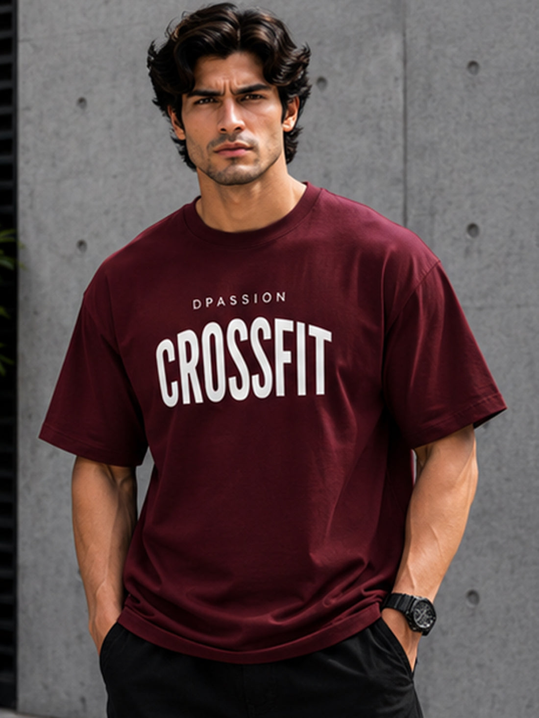 Men's Oversized Drop Shoulder T-Shirt | 100% Cotton Relaxed Fit Round Neck Streetwear Tee
