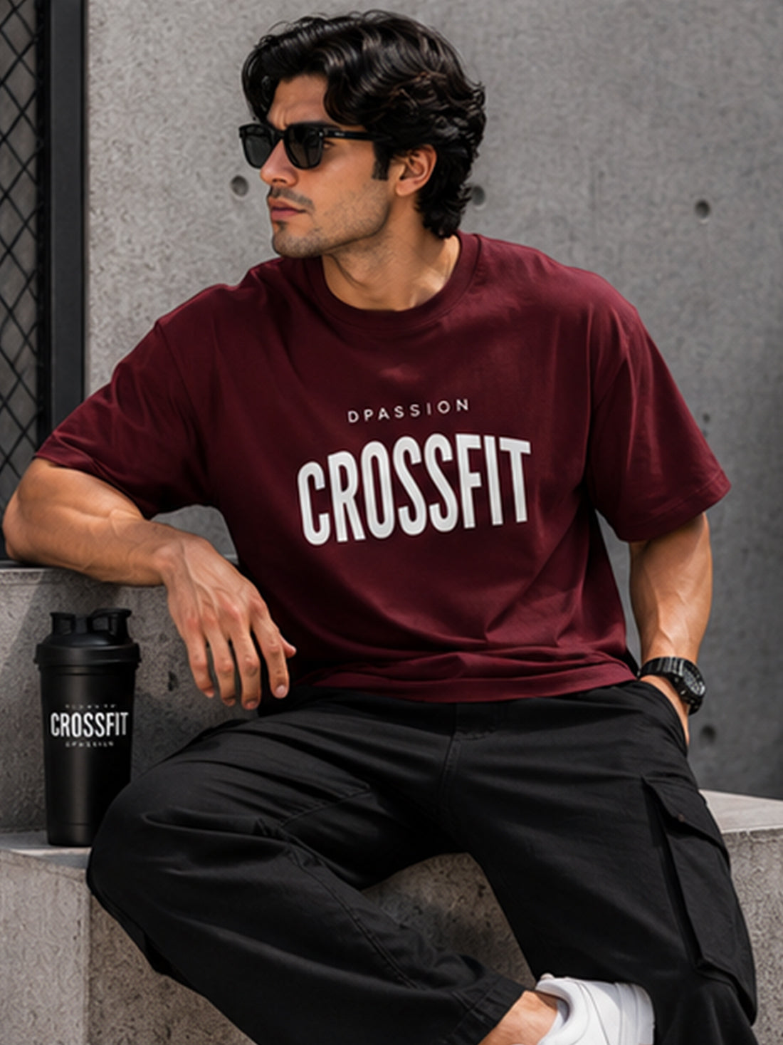 Men's Oversized Drop Shoulder T-Shirt | 100% Cotton Relaxed Fit Round Neck Streetwear Tee