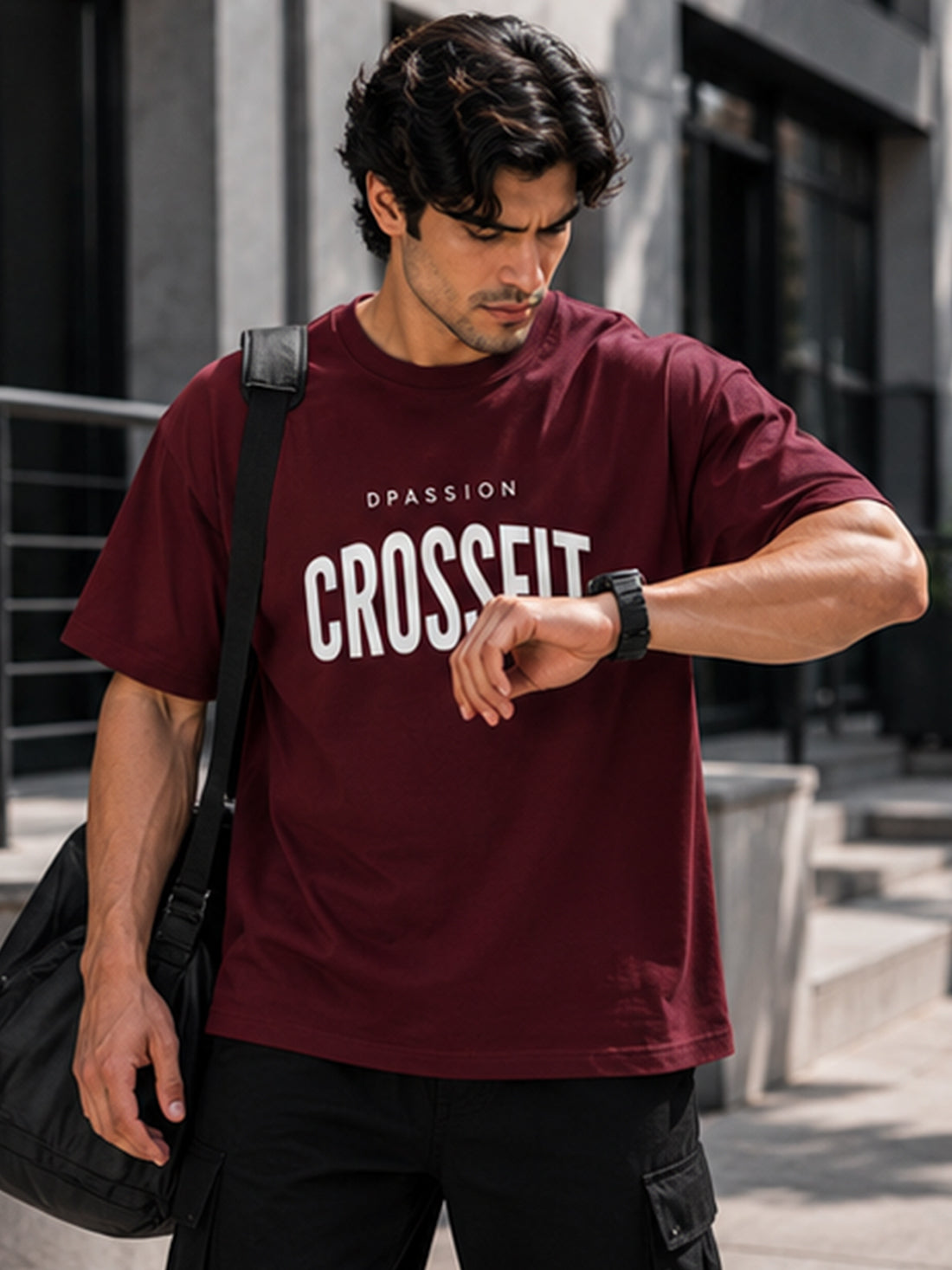 Men's Oversized Drop Shoulder T-Shirt | 100% Cotton Relaxed Fit Round Neck Streetwear Tee