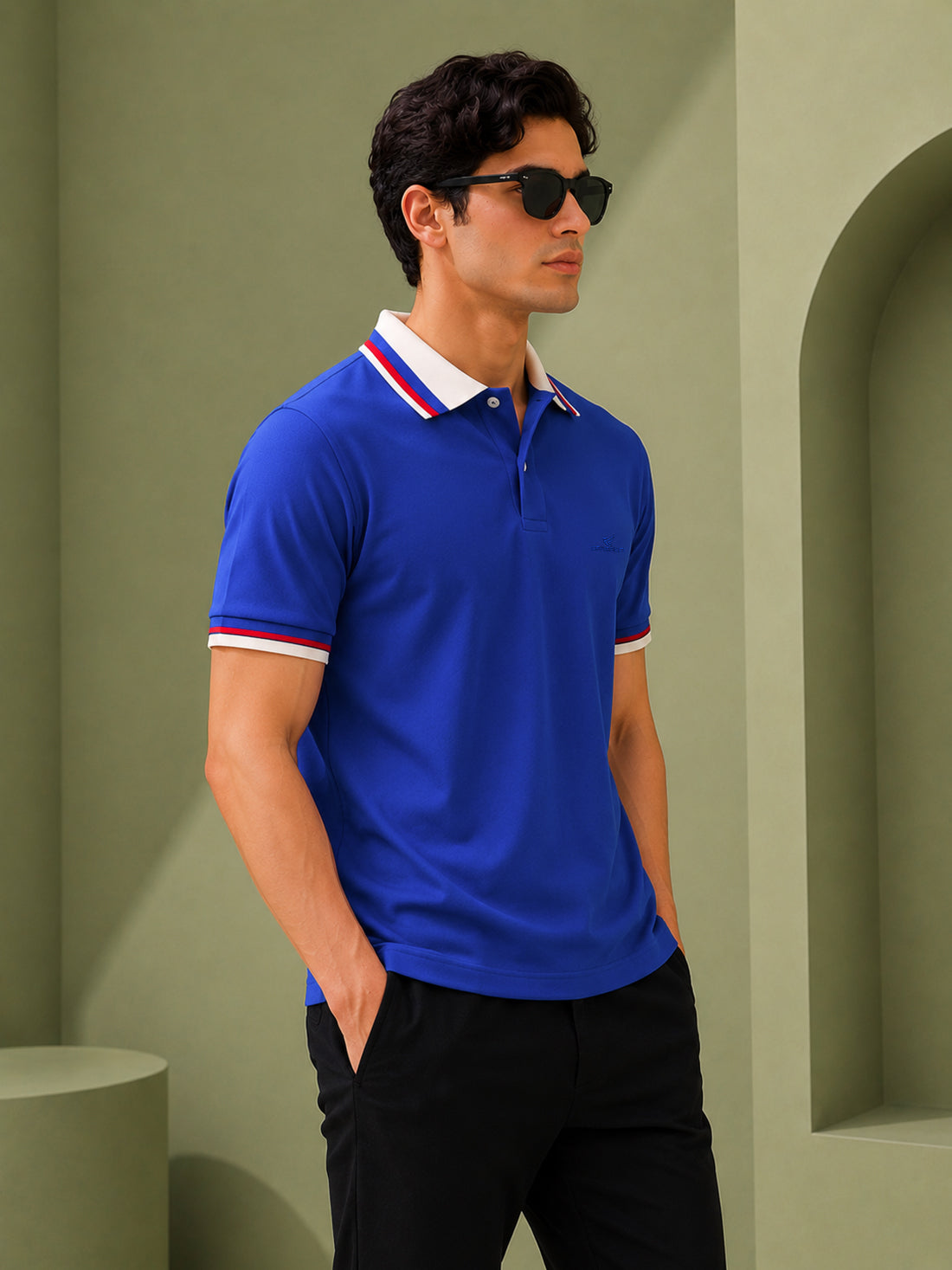 Men’s Premium Half-Zip Polo T-Shirt | Contrast Tape & Rib Collar | Wholesale Manufacturer & Supplier