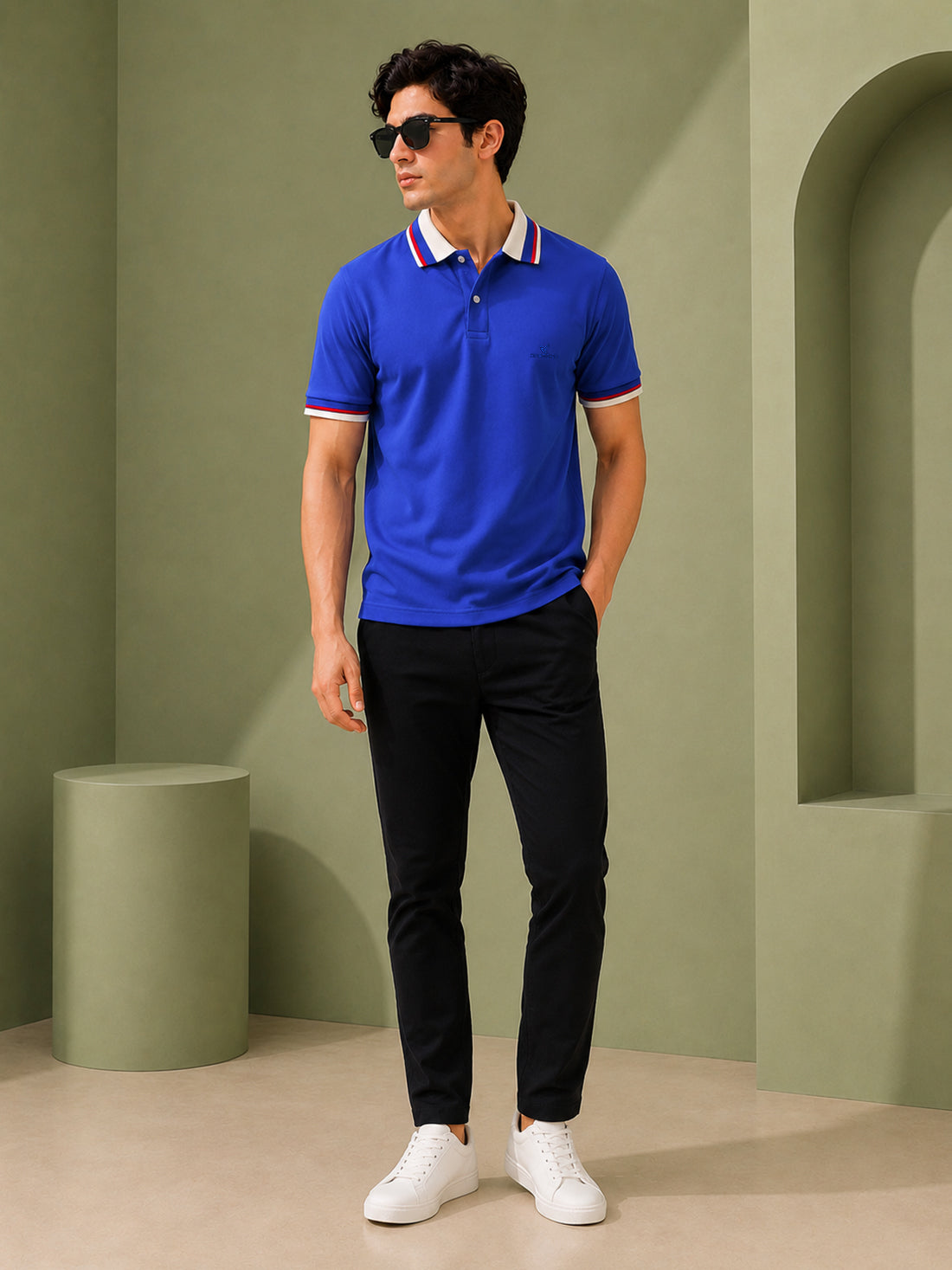 Men’s Premium Half-Zip Polo T-Shirt | Contrast Tape & Rib Collar | Wholesale Manufacturer & Supplier