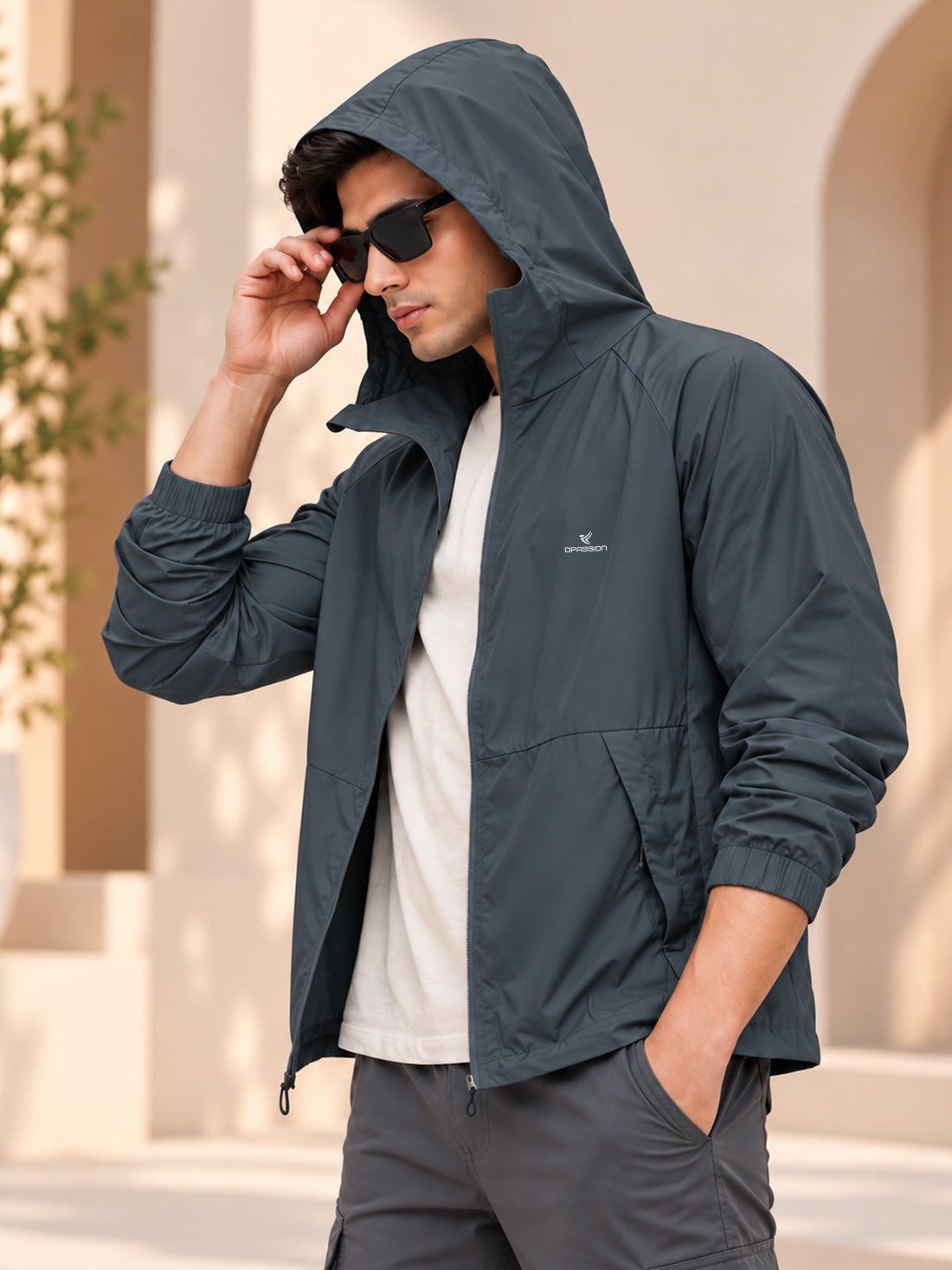 Dpassion Men’s Premium Hooded Windcheater Jacket – Wholesale Manufacturer & Exporter