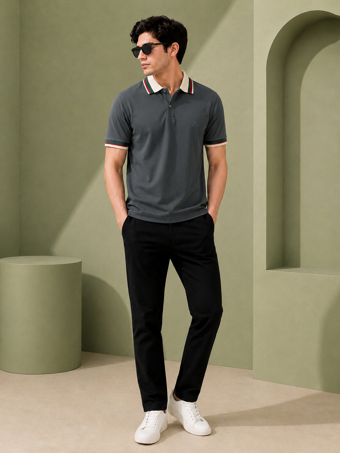 Men’s Premium Half-Zip Polo T-Shirt | Contrast Tape & Rib Collar | Wholesale Manufacturer & Supplier