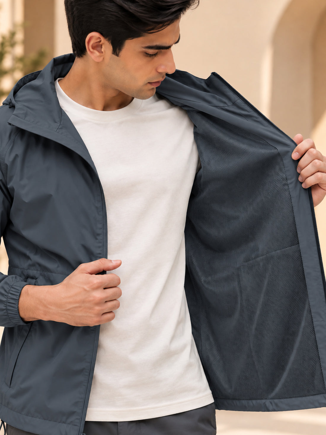 Dpassion Men’s Premium Hooded Windcheater Jacket – Wholesale Manufacturer & Exporter