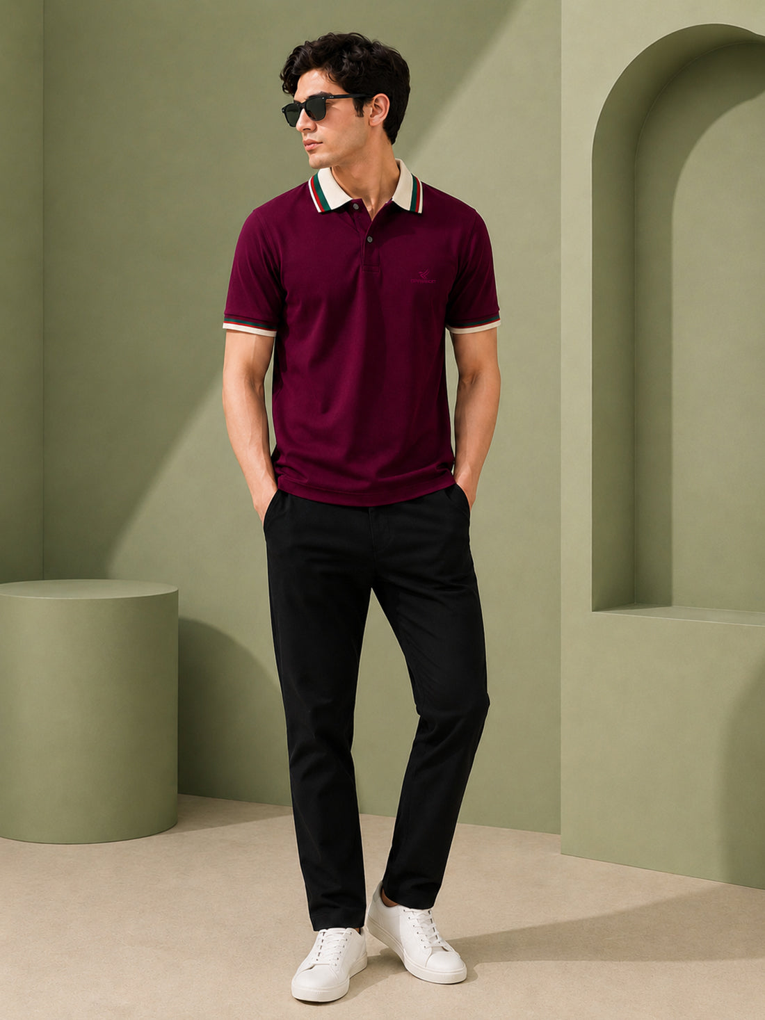 Men’s Premium Half-Zip Polo T-Shirt | Contrast Tape & Rib Collar | Wholesale Manufacturer & Supplier