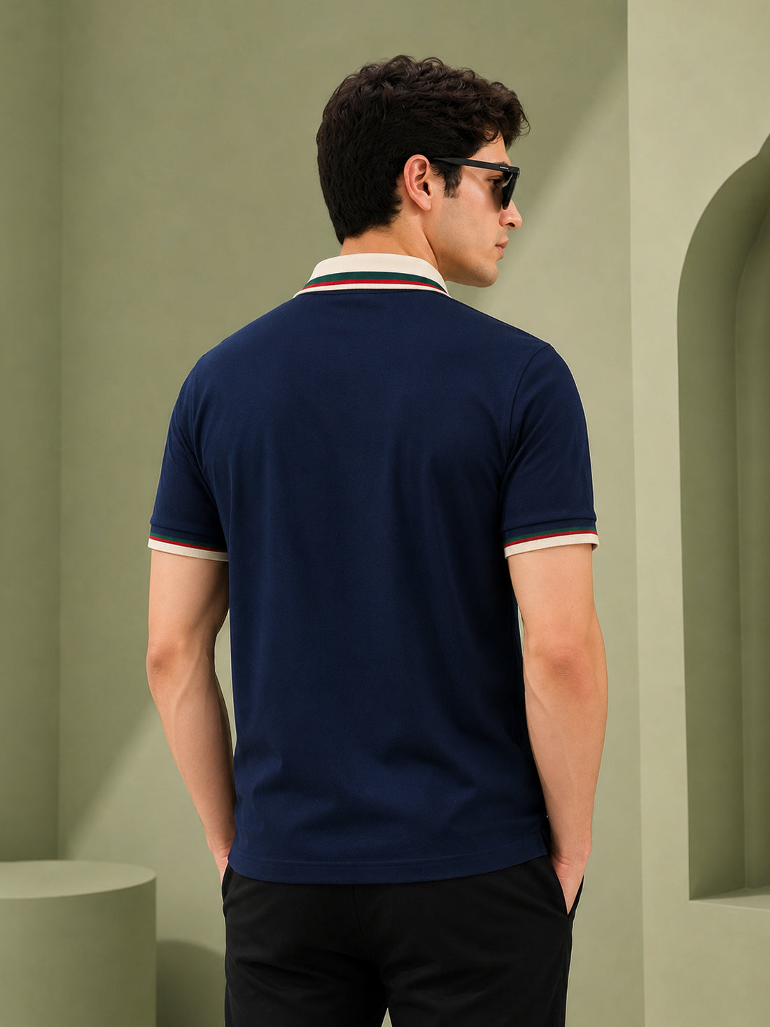 Men’s Premium Half-Zip Polo T-Shirt | Contrast Tape & Rib Collar | Wholesale Manufacturer & Supplier