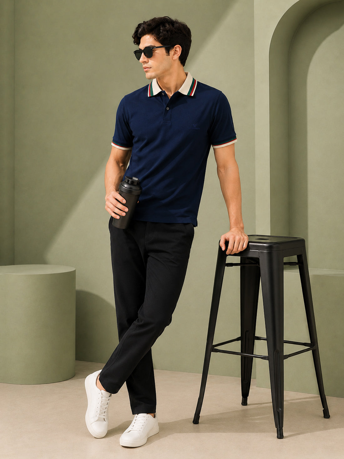 Men’s Premium Half-Zip Polo T-Shirt | Contrast Tape & Rib Collar | Wholesale Manufacturer & Supplier
