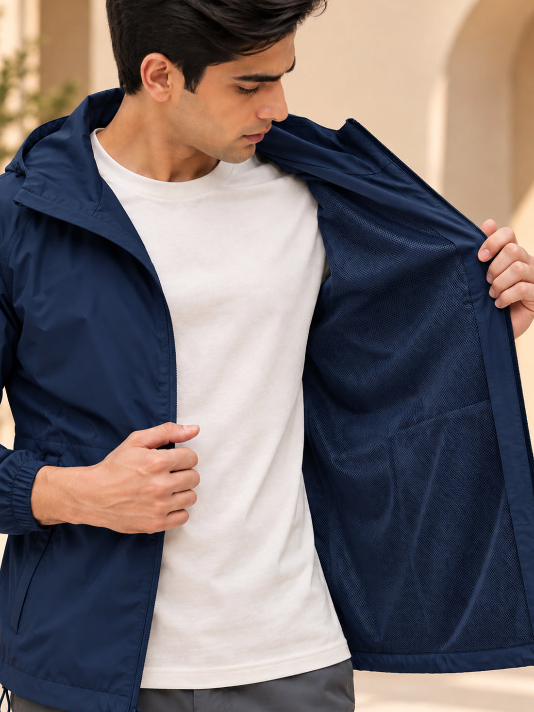 Dpassion Men’s Premium Hooded Windcheater Jacket – Wholesale Manufacturer & Exporter