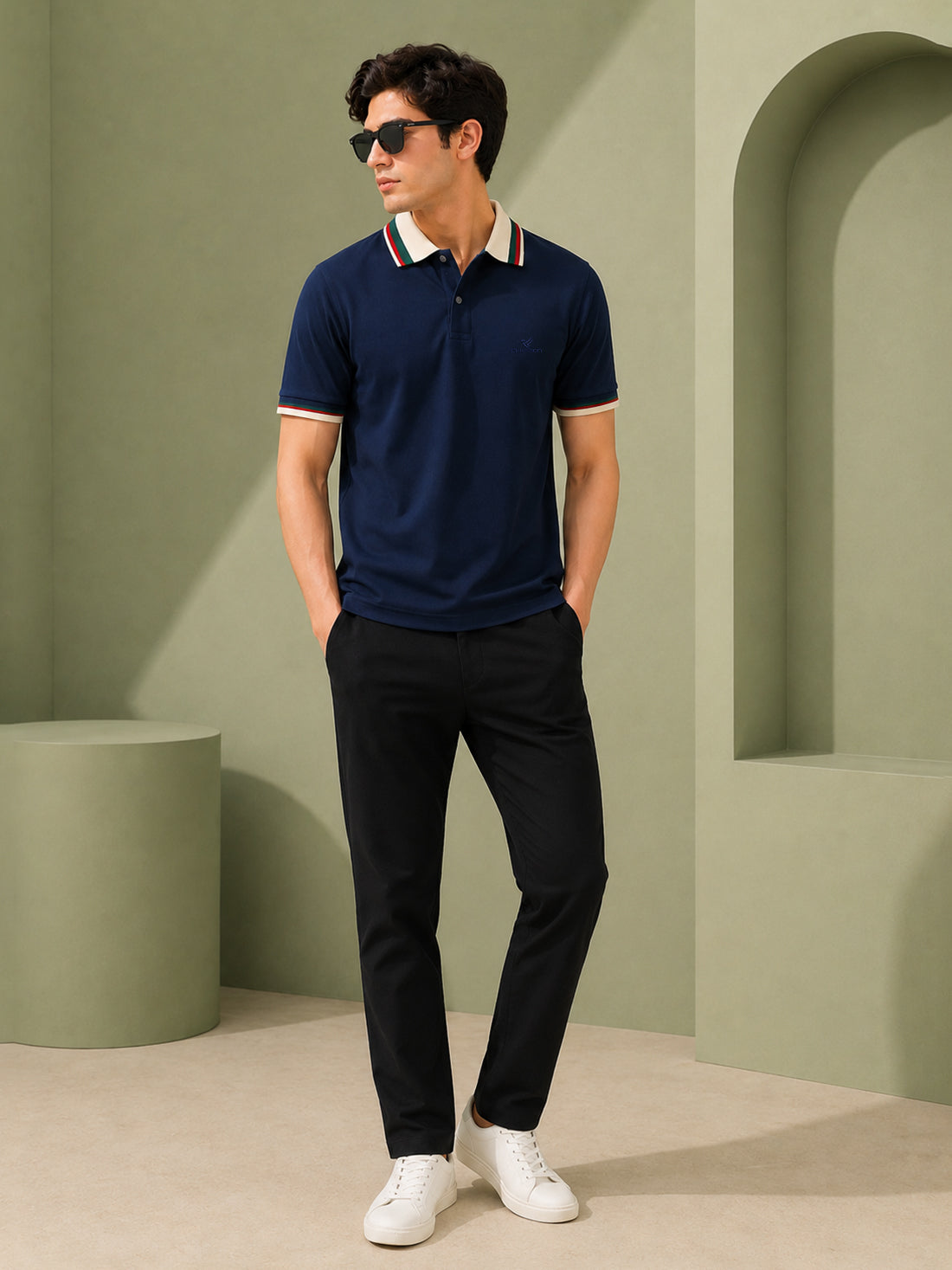 Men’s Premium Half-Zip Polo T-Shirt | Contrast Tape & Rib Collar | Wholesale Manufacturer & Supplier