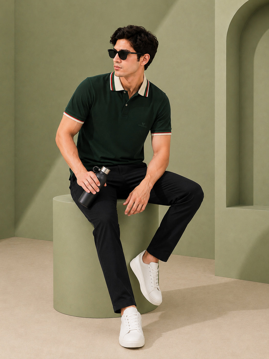 Men’s Premium Half-Zip Polo T-Shirt | Contrast Tape & Rib Collar | Wholesale Manufacturer & Supplier