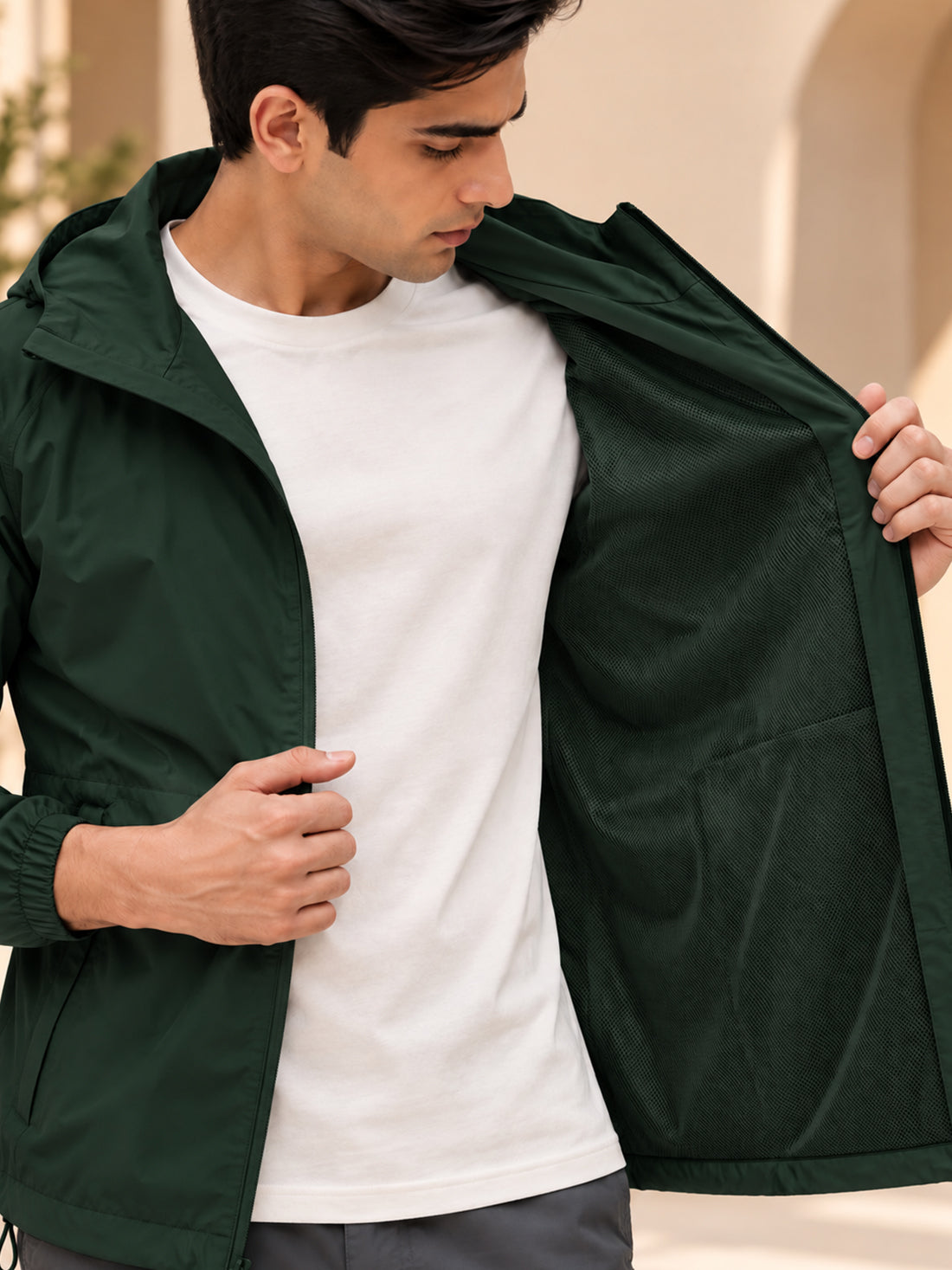 Dpassion Men’s Premium Hooded Windcheater Jacket – Wholesale Manufacturer & Exporter