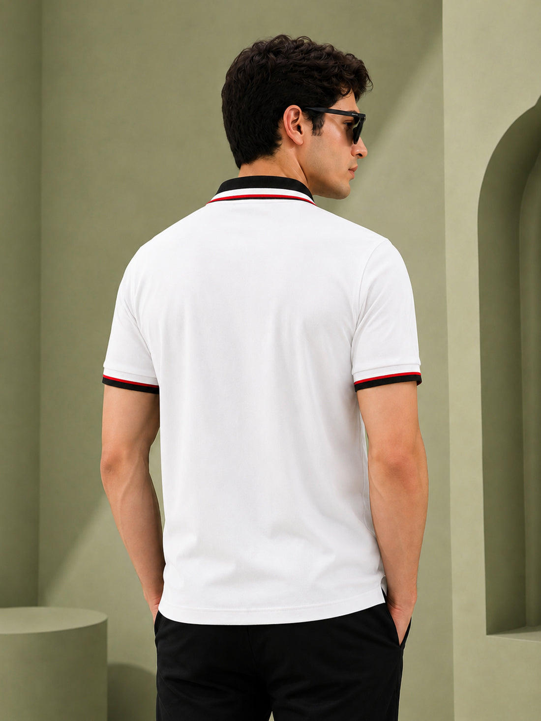 Men’s Premium Half-Zip Polo T-Shirt | Contrast Tape & Rib Collar | Wholesale Manufacturer & Supplier