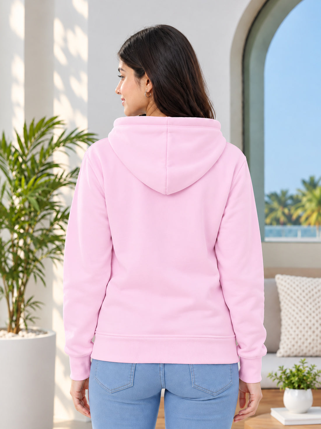 Dpassion Women’s Premium 320 GSM Cotton Fleece Full-Zip Hooded Sweatshirt – Manufacturer, Wholesaler & Exporter