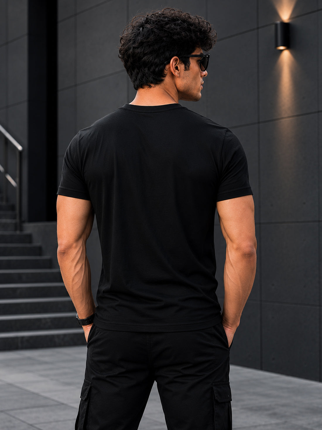 DPASSION Men's Black Graphic Performance T-Shirt | Quick Dry Activewear | Wholesale India