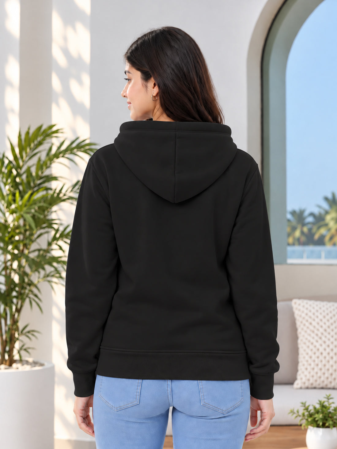 Dpassion Women’s Premium 320 GSM Cotton Fleece Full-Zip Hooded Sweatshirt – Manufacturer, Wholesaler & Exporter