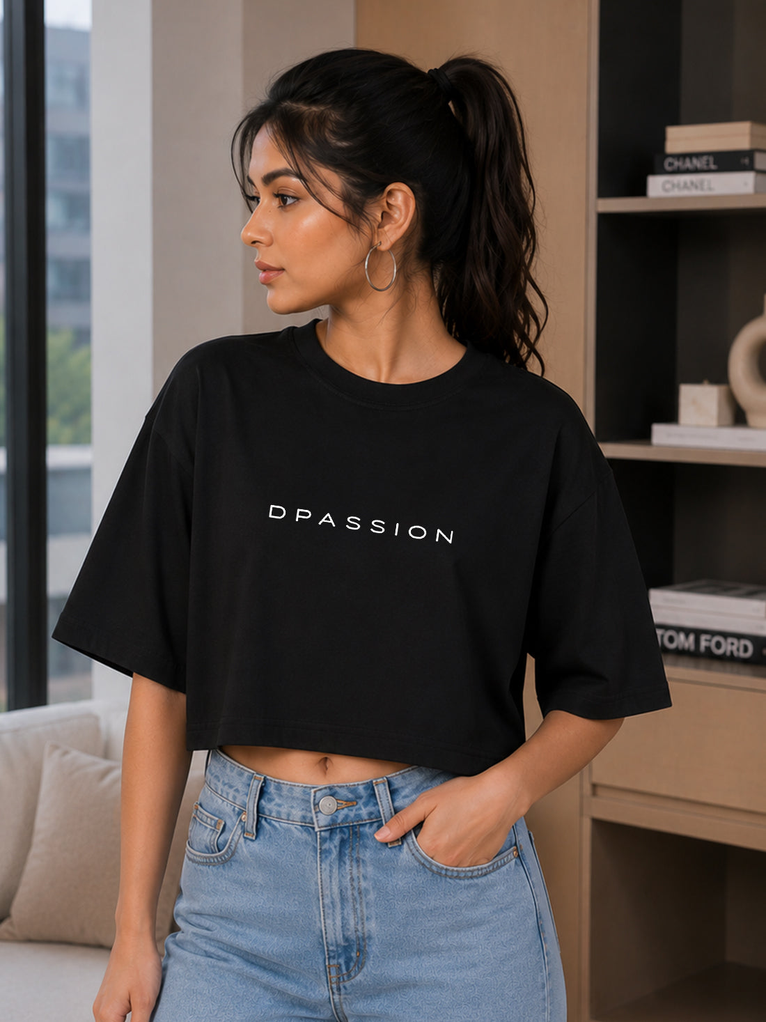 Women's Oversized Crop T-Shirt | Premium Cotton Manufacturer India