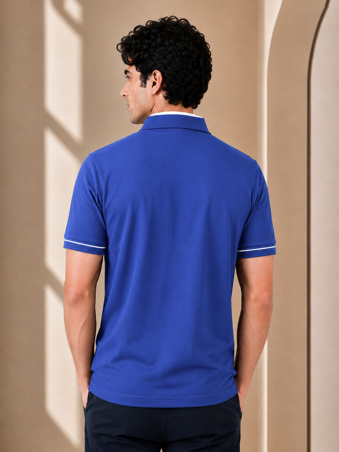 Men’s Premium Half-Zip Polo T-Shirt | Contrast Tape & Rib Collar | Wholesale Manufacturer & Supplier