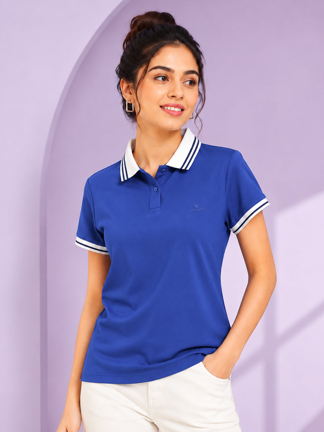 Women’s Premium Polo T-Shirt | Contrast Collar & Cuffs | Wholesale Manufacturer & Supplier