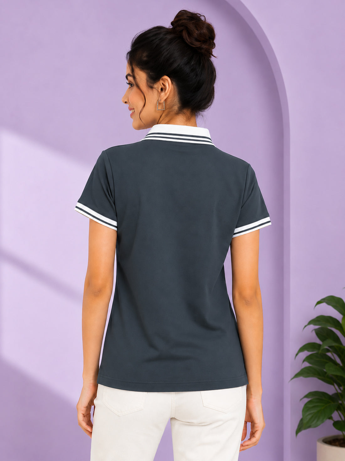 Women’s Premium Polo T-Shirt | Contrast Collar & Cuffs | Wholesale Manufacturer & Supplier