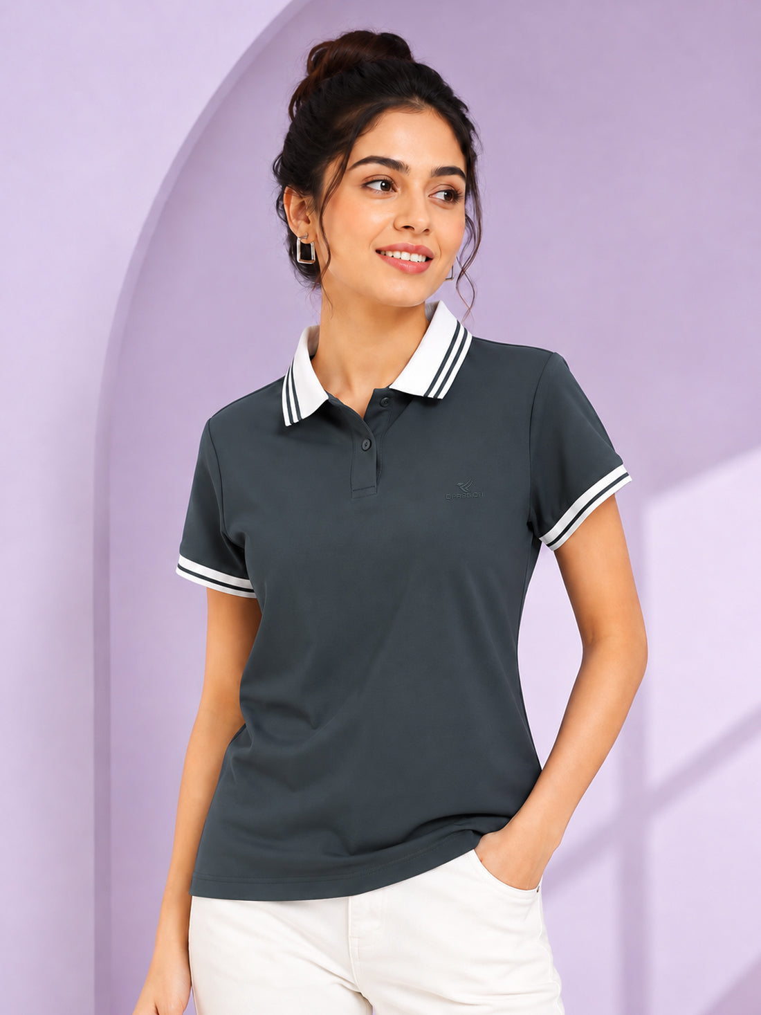 Women’s Premium Polo T-Shirt | Contrast Collar & Cuffs | Wholesale Manufacturer & Supplier