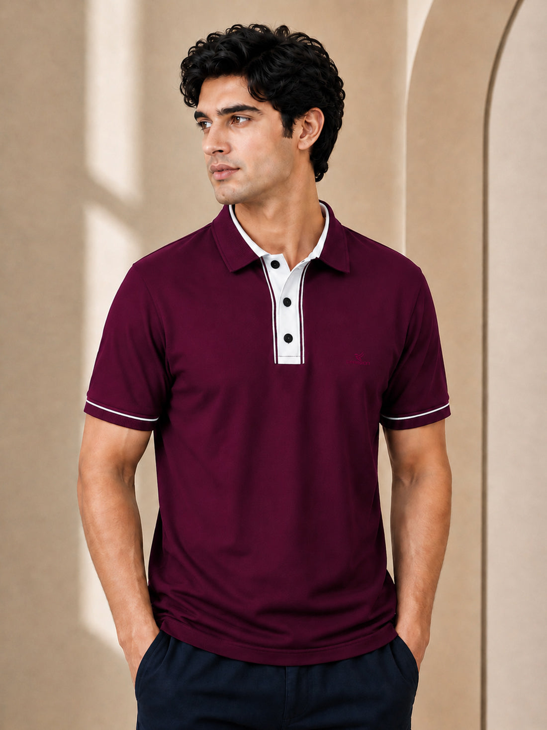 Men’s Premium Half-Zip Polo T-Shirt | Contrast Tape & Rib Collar | Wholesale Manufacturer & Supplier