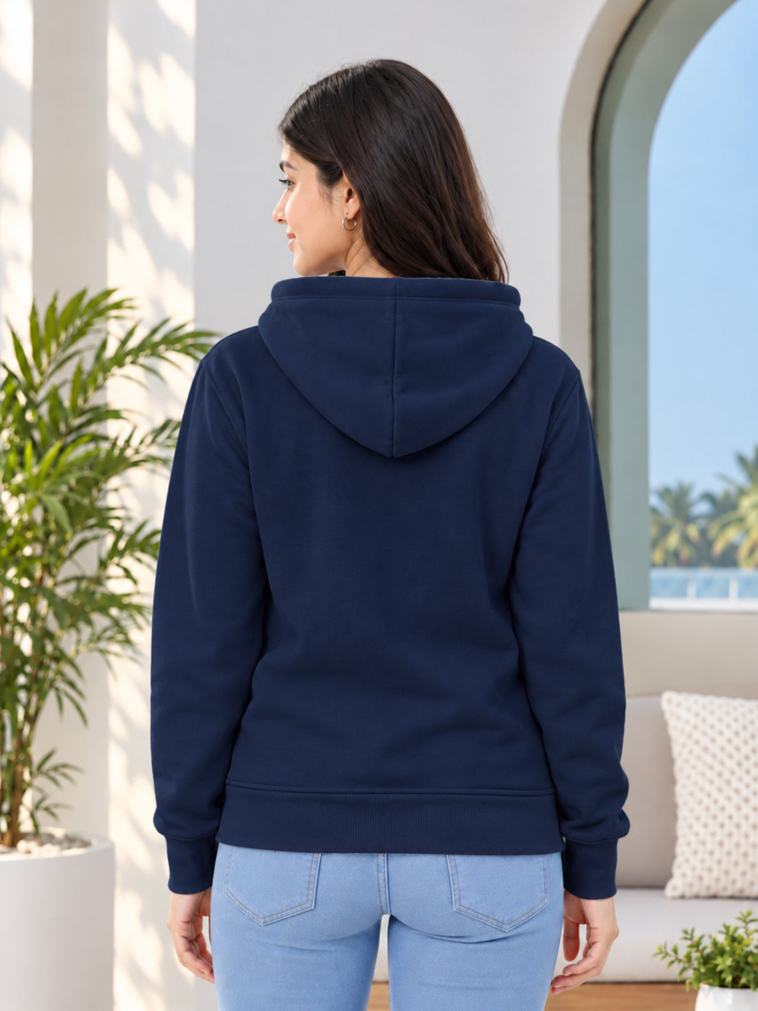 Dpassion Women’s Premium 320 GSM Cotton Fleece Full-Zip Hooded Sweatshirt – Manufacturer, Wholesaler & Exporter