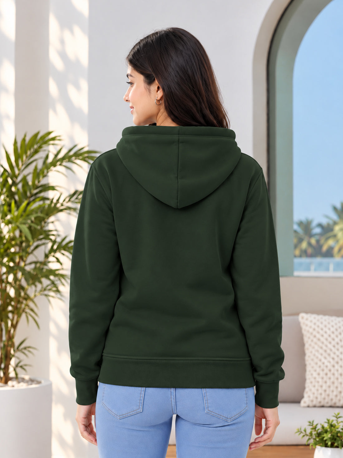 Dpassion Women’s Premium 320 GSM Cotton Fleece Full-Zip Hooded Sweatshirt – Manufacturer, Wholesaler & Exporter